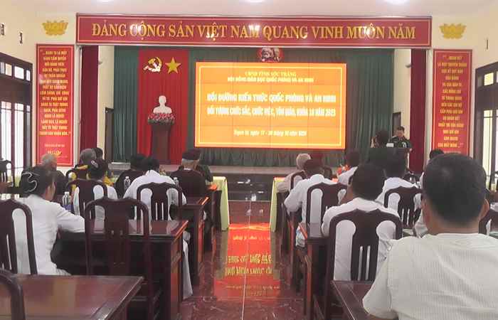 Thạnh Trị: Bồi dưỡng kiến thức quốc phòng, an ninh cho chức sắc, chức việc